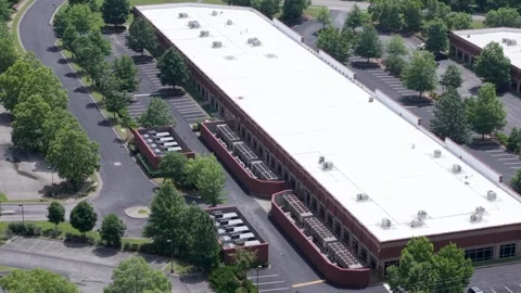 Flexential Data Center in the Franklin suburb of Nashville, Tennessee - rising Stock Footage 315078099