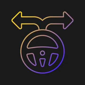 Flexibility to alternatives vector icon for dark theme Illustrazione stock