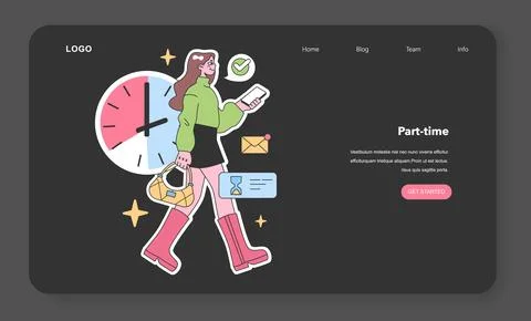 Flexibility and balance. Flat vector illustration Stock Illustration