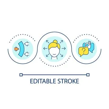 Flexibility and efficiency of use loop concept icon Stock Illustration