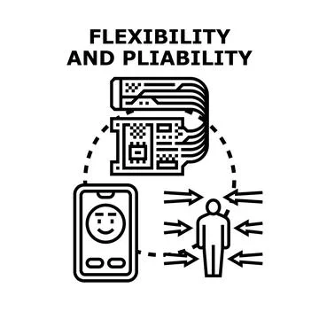 Flexibility and pliability concept with adaptable technology イラスト素材