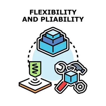 Flexibility and pliability concept illustrating adaptability solutions Stock Illustration