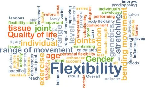 Flexibility background concept Stock Illustration