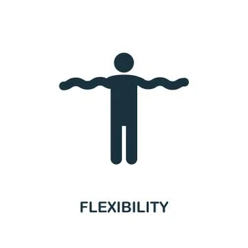 Flexibility creative icon. Simple element illustration. Flexibility concept Stock Illustration