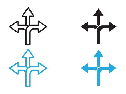 Flexibility icon black and white vector outline sign Illustrazione stock