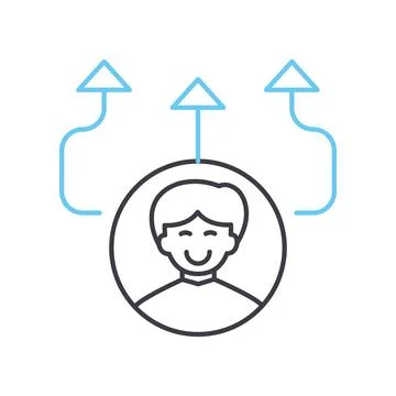 Flexibility line icon, outline symbol, vector illustration, concept sign Illustrazione stock