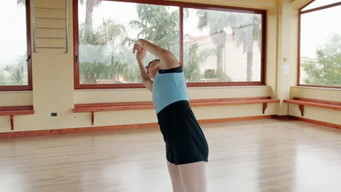 The Flexibility Of A Professional Dancer Body Stock Footage 285567371
