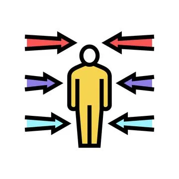 Flexibility soft skill color icon vector illustration Illustrazione stock