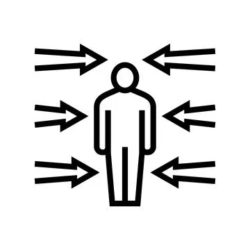 Flexibility soft skill line icon vector illustration Illustrazione stock