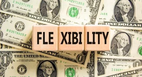Flexibility symbol. Concept word Flexibility on beautiful wooden blocks. Do.. Stock Photos