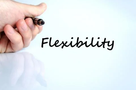 Flexibility text concept Stock Photos