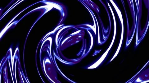 Flexible 3D shapes. Blue-violet swirling spiral. Animation of glittering shiny 스톡 동영상 150572036