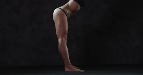 Luba does yoga nude