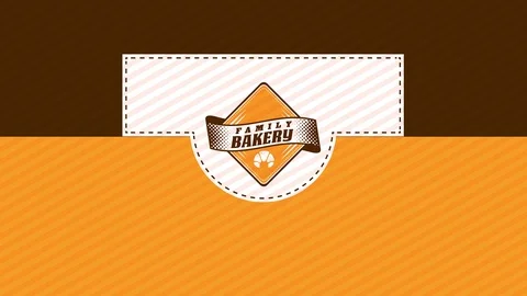 Flexible baker store consisting in 3 components with a center bordered with Stock Footage 128847291