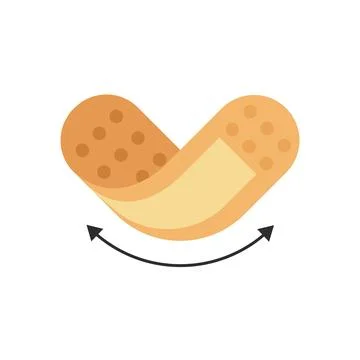 Flexible bandage plaster element vector illustration concept design template Illustrazione stock