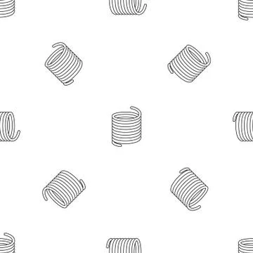 Flexible cable pattern seamless Illustrazione stock