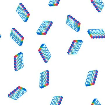 Flexible cables isometric icon seamless pattern Stock Illustration
