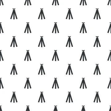 Flexible camera tripod pattern for photography equipment theme Illustrazione stock