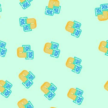 Flexible circuit board bending vector seamless pattern Stock Illustration