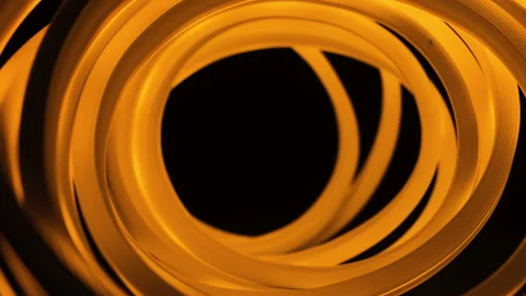 Flexible color changing neon LED strip light coiled in circle shape. close up Stock Footage 327853553