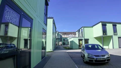 Flexible Container Systems n Modular Buildings, Mobile Room Service in Munich Stock Footage 267574643
