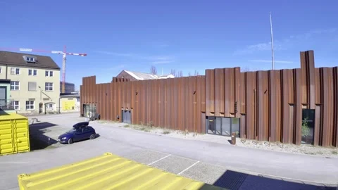 Flexible Container Systems n Modular Buildings, Mobile Room Service in Munich Stock Footage 267575964