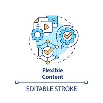 Flexible content concept icon Stock Illustration