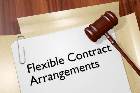 Flexible Contract Arrangements concept Stock Illustration