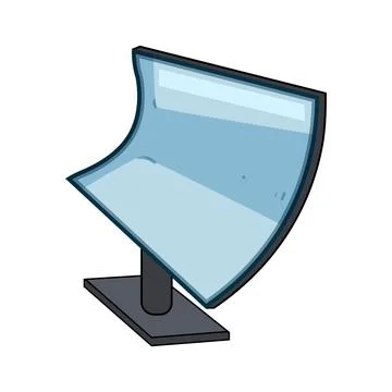 Flexible curved display screen representing modern technology Stock Illustration