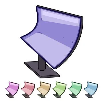 Flexible curved display screen representing modern technology Stock Illustration