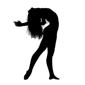 Flexible dance girl Stock Illustration