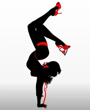 Flexible dancer Stock Illustration