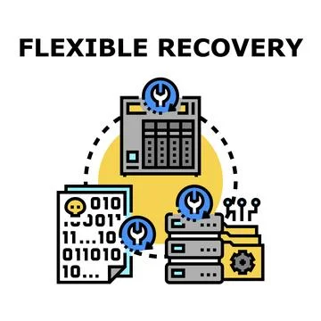 Flexible data recovery and system restoration process 스톡 일러스트