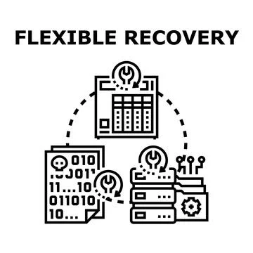 Flexible data recovery and system restoration process Stock Illustration
