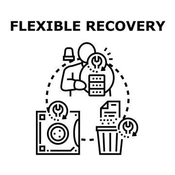 Flexible data recovery process for business and technology solutions Stock Illustration