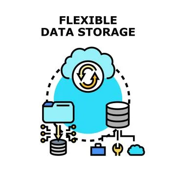 Flexible data storage concept for cloud computing synchronization 库存插图