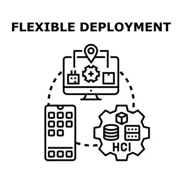 Flexible deployment managing hybrid cloud infrastructure systems 스톡 일러스트
