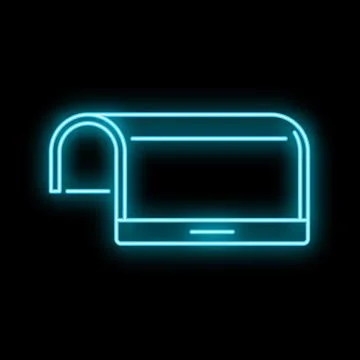 Flexible display folding screen neon icon futuristic technology Stock Illustration