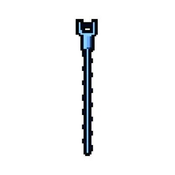 Flexible drain snake pixel art vector illustration Stock Illustration
