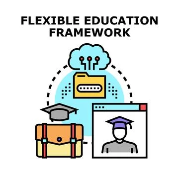 Flexible education framework concept vector illustration Stock Illustration