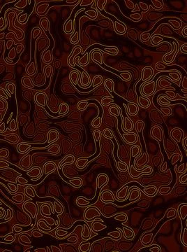 Flexible elastic forms pattern. 3d rendering flat shapes. Digital illustration Stock Illustration