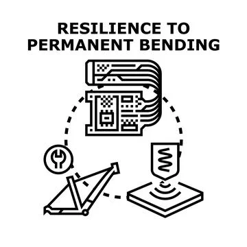 Flexible electronics demonstrating material resilience to bending Stock Illustration