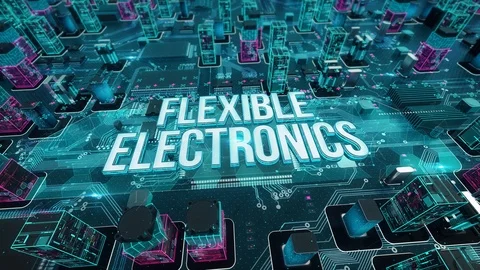 Flexible electronics with digital technology concept Vídeos de archivo 103185987