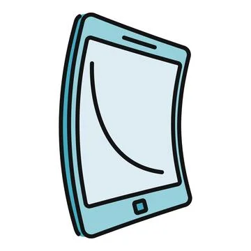 Flexible foldable mobile smartphone device technology concept Stock Illustration