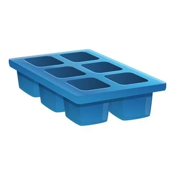 Flexible ice cube tray icon, cartoon style イラスト素材