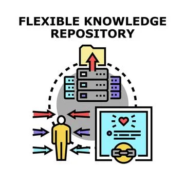 Flexible knowledge repository concept with data sharing 스톡 일러스트