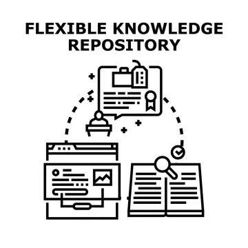 Flexible knowledge repository managing and sharing information system イラスト素材