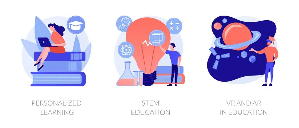 Flexible learning process vector concept metaphors. Stock Illustration
