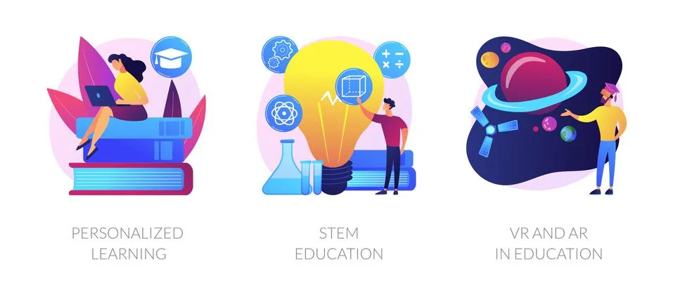 Flexible learning process vector concept metaphors. Stock Illustration