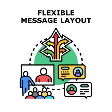 Flexible messaging layout adapting to diverse communication channels Illustration